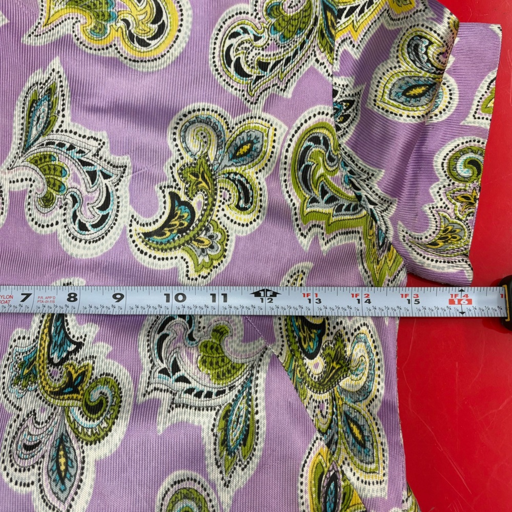 Vintage silky lavender, paisley dress - Picture 8 of 13